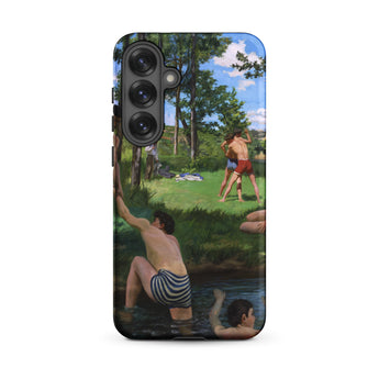 Summer Scene - Jean Frederic Bazille Samsung Case, Galaxy S25 Plus / Matte, Smartphone Case Painted Scene Boys