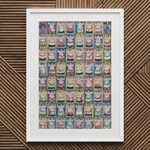 Luchadores de Sumo - Impresión de Arte de Utagawa Yoshikazu 
