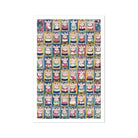Sumo Wrestlers Utagawa Yoshikazu Art Print, 24x36’’ / 61x92cm / Unframed, Grid Sumo Wrestlers