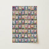 Sumo Wrestlers - Utagawa Yoshikazu Art Print / Canvas Rectangular Notepad Vibrant Pattern Stylized Colorful, Edo-period ōban, Osaka Prints