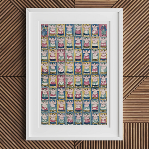 Sumo Wrestlers - Utagawa Yoshikazu Art Print, Framed Sumo Wrestler Print