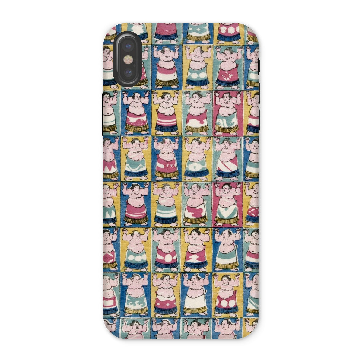 Sumo Wrestlers Utagawa Yoshikazu Edo Art Iphone Case, x / Matte, Phone Case Pattern Cartoon Sumo Wrestlers Colorful Frames