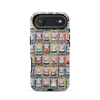 Sumo Wrestlers - Utagawa Yoshikazu Edo Art Phone Case Iphone 17 Air / Matte Google Pixel 4a Phone Case Cartoon Character Design Sumo