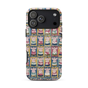 Sumo Wrestlers - Utagawa Yoshikazu Edo Art Phone Case, Sumo Wrestlers Iphone, Edo Art Iphone Case, Wrestlers Iphone Case
