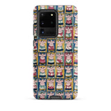 Sumo Wrestlers - Utagawa Yoshikazu Edo Art Phone Case Samsung Galaxy S20 Ultra / Matte Vibrant Patterned Phone Case Grid Cartoon Sumo