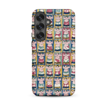 Sumo Wrestlers - Utagawa Yoshikazu Edo Art Phone Case Samsung Galaxy S25 Plus / Matte Vibrant Phone Case Pattern Cartoon Sumo Wrestlers