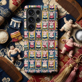 Sumo Wrestlers - Utagawa Yoshikazu Edo Art Phone Case Vibrant Patterned Phone Case Design Cartoon Sumo Wrestlers Iphone, Edo Art Iphone