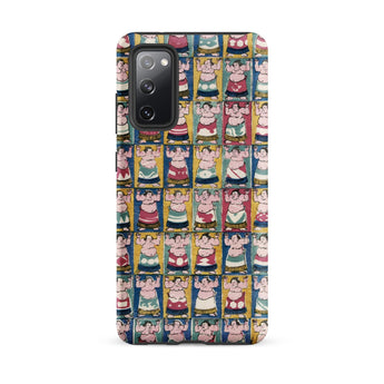 Sumo Wrestlers - Utagawa Yoshikazu Edo Art Samsung Case, Galaxy S20 Fe / Matte, Smartphone Case Colorful Pattern Sumo Wrestlers