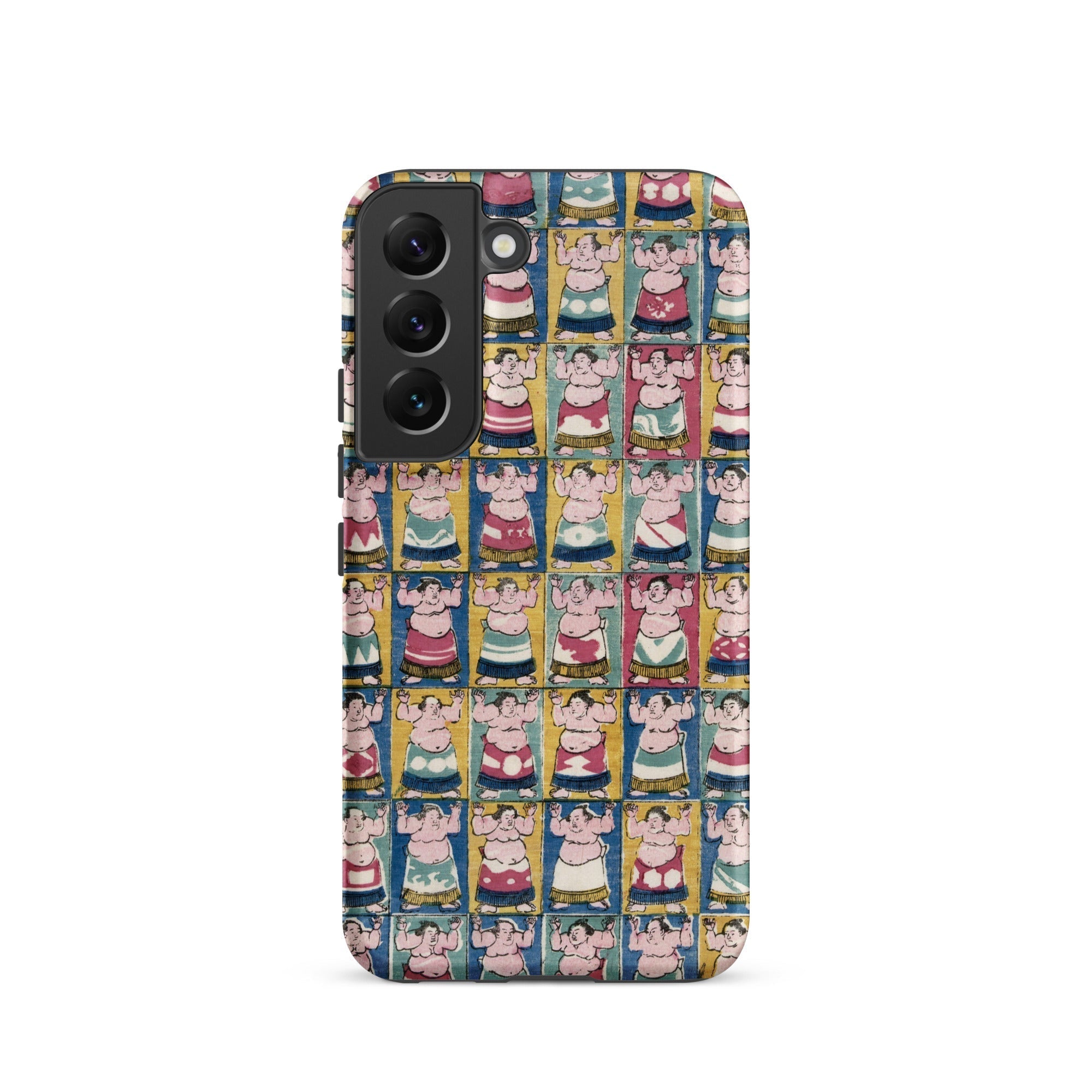 Sumo Wrestlers Utagawa Yoshikazu Edo Art Samsung Case, Galaxy S22 / Matte, Smartphone Colorful Case Pattern Sumo Wrestlers