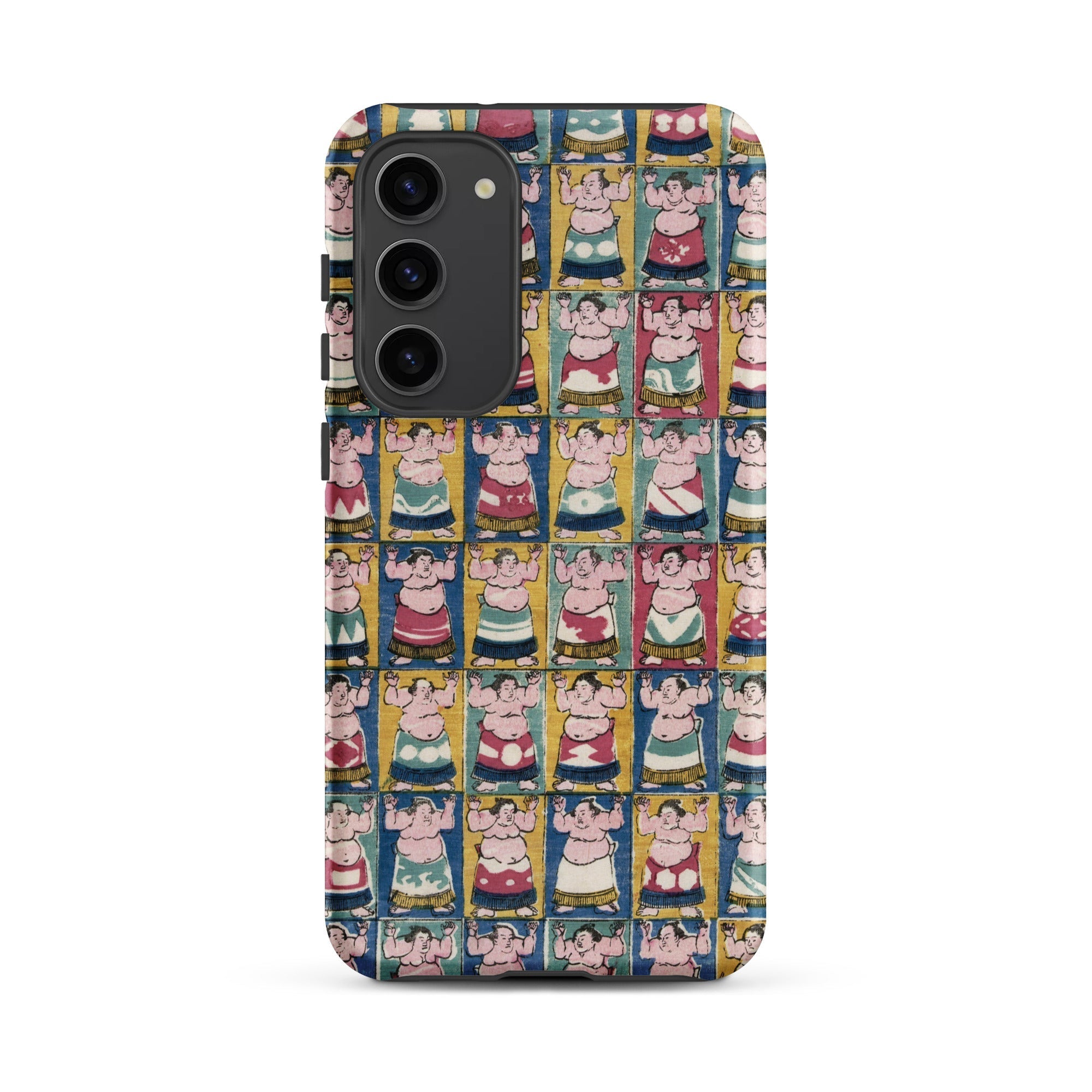 Sumo Wrestlers Utagawa Yoshikazu Edo Art Samsung Case, Galaxy S23 Plus / Matte, Smartphone Case Pattern Sumo Wrestlers