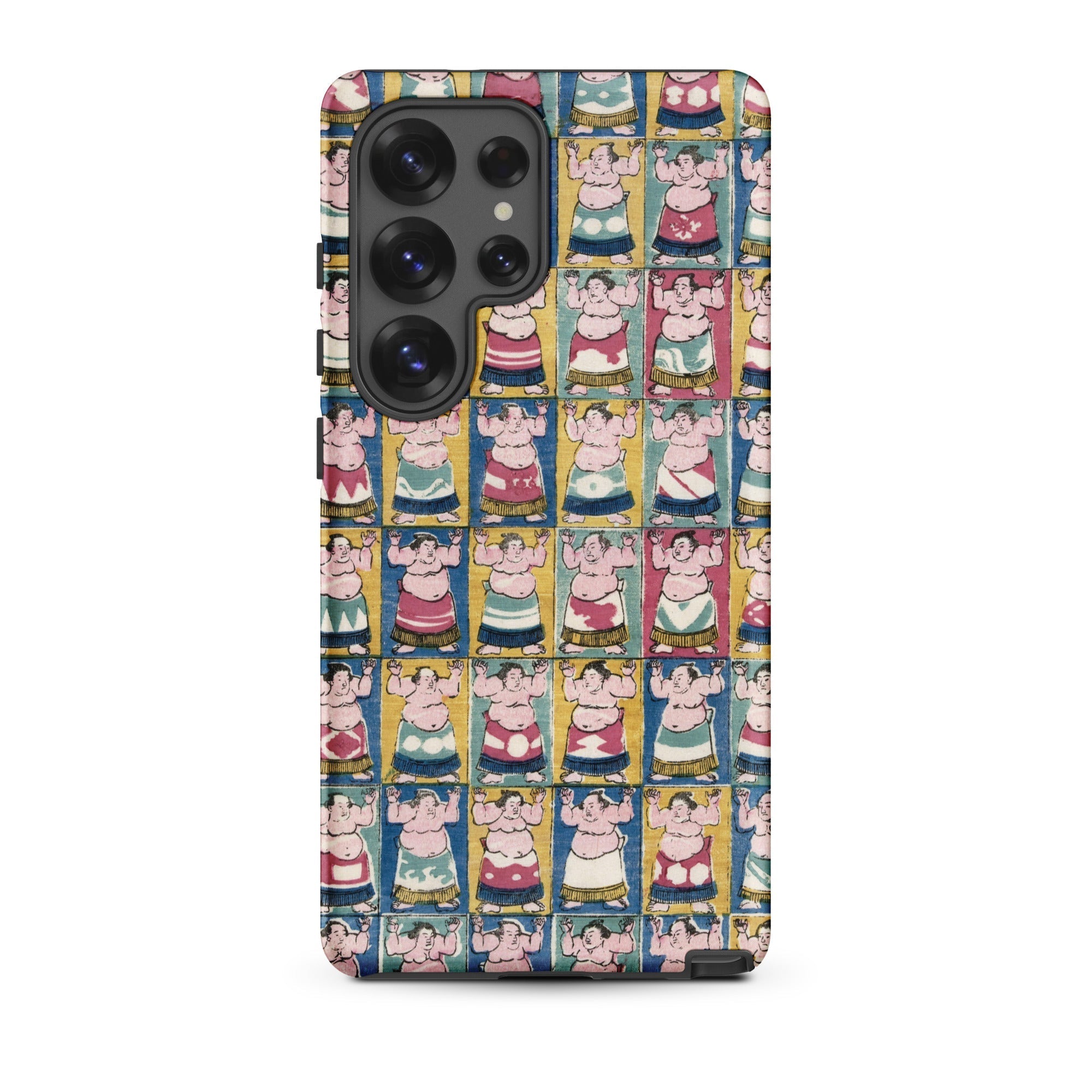 Sumo Wrestlers Utagawa Yoshikazu Edo Art Samsung Case, Galaxy S25 Ultra / Matte, Smartphone Case Pattern Sumo Wrestlers