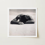 Black-and-white Photographic Print Man Dark Hair Head Arms Fingers Brushing Pale, Quartz, Grains, Gelatin Silver, Max Dupain Art, Dupain’s