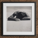 Sunbaker - Max Dupain Art Print / Canvas, Fingers Brushing Pale, Brushing Pale Quartz, Pale Quartz Grains, Gelatin Silver Print, Max Dupain