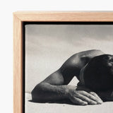 Light Wood-framed Black White Canvas Print Person Sand Fingers Brushing Pale, Quartz, Grains, Gelatin Silver, Max Dupain Art, Dupain’s