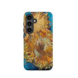 Sunflowers - Vincent Van Gogh Samsung Case, Galaxy S24 / Matte, Smartphone Case Adorned Vibrant Sunflower Painting