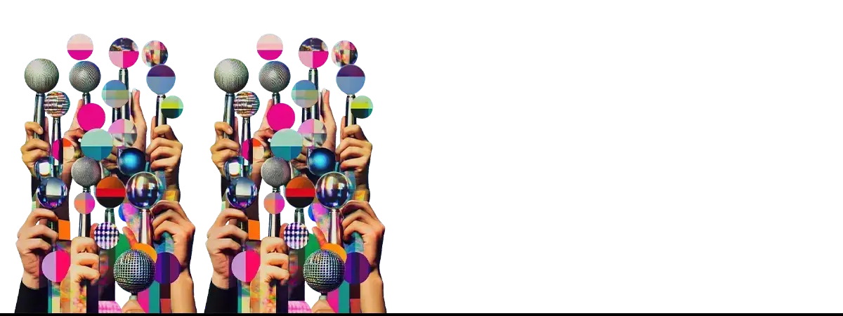 Surreal collage of hands holding lollipops inspired by David Hockney and Andy Warhol in pop art movement