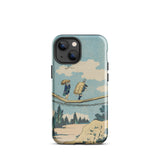 The Suspension Bridge - Katsushika Hokusai Iphone Case, 13 Mini / Gloss, Mobile Phone Cases, Toby Leon