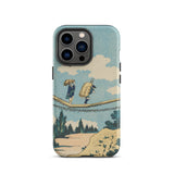 The Suspension Bridge - Katsushika Hokusai Iphone Case, 13 Pro / Matte, Mobile Phone Cases, Toby Leon