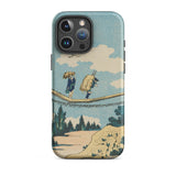 The Suspension Bridge - Katsushika Hokusai Iphone Case, 16 Pro Max / Matte, Mobile Phone Cases, Toby Leon