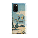 Suspension Bridge - Katsushika Hokusai Phone Case Samsung Galaxy S20 Plus / Gloss Phone Case Vintage-style Illustration Two Figures