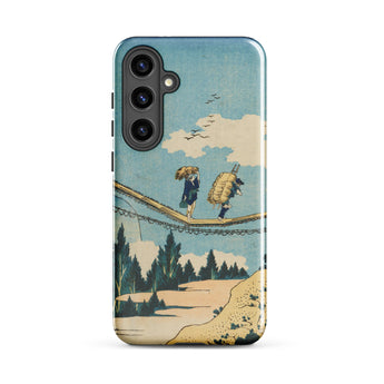 The Suspension Bridge - Katsushika Hokusai Samsung Case, Galaxy S24 Plus / Gloss, Mobile Phone Cases, Toby Leon
