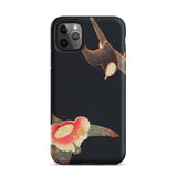 Swallow & Camellia - Ito Jakuchu Iphone Case, 11 Pro Max / Matte, Black Phone Case Bird Flower Design