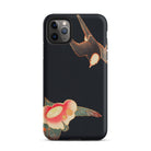 Swallow & Camellia Ito Jakuchu Iphone Case, 11 Pro Max / Matte, Black Phone Case Bird Flower Design
