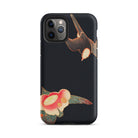 Swallow & Camellia - Ito Jakuchu Iphone Case, 11 Pro / Tough Phone, Black Phone Case Bird Flower Design