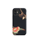 Swallow & Camellia Ito Jakuchu Iphone Case, 12 Mini / Matte, Black Phone Case Bird Flower Design