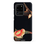 Swallow & Camellia - Ito Jakuchu Phone Case Samsung Galaxy S20 Ultra / Matte Black Phone Case Stylized Illustration Bird Camellia Flower