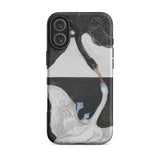 The Swan no 1 - Hilma Af Klint Iphone Case, 16 Plus / Matte, Swan-themed Phone Case