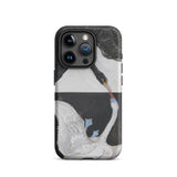 The Swan no 1 - Hilma Af Klint Phone Case Iphone 15 Pro / Matte Black White Swan Phone Case Hilma Klint, Birds she Unveils, Unveils Polarity