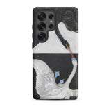 The Swan no 1 - Hilma Af Klint Phone Case Samsung Galaxy S25 Ultra / Matte Black White Illustrated Phone Case Stylized Swan Design Hilma