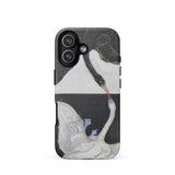 The Swan no 1 - Hilma Af Klint Phone Case Iphone 17 / Matte Iphone 12 Case Black White Swan Design Hilma Klint, Birds she Unveils, Unveils