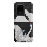 The Swan no 1 - Hilma Af Klint Samsung Case, Galaxy S20 Ultra / Matte, Black White Smartphone Case Painting Two Swans