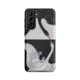 The Swan no 1 - Hilma Af Klint Samsung Case, Galaxy S21 Fe / Matte, Smartphone Black White Swan Design Case
