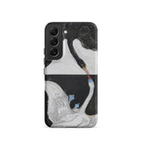 The Swan no 1 - Hilma Af Klint Samsung Case, Galaxy S22 / Matte, Phone Case Black White Swan Design Red Blue