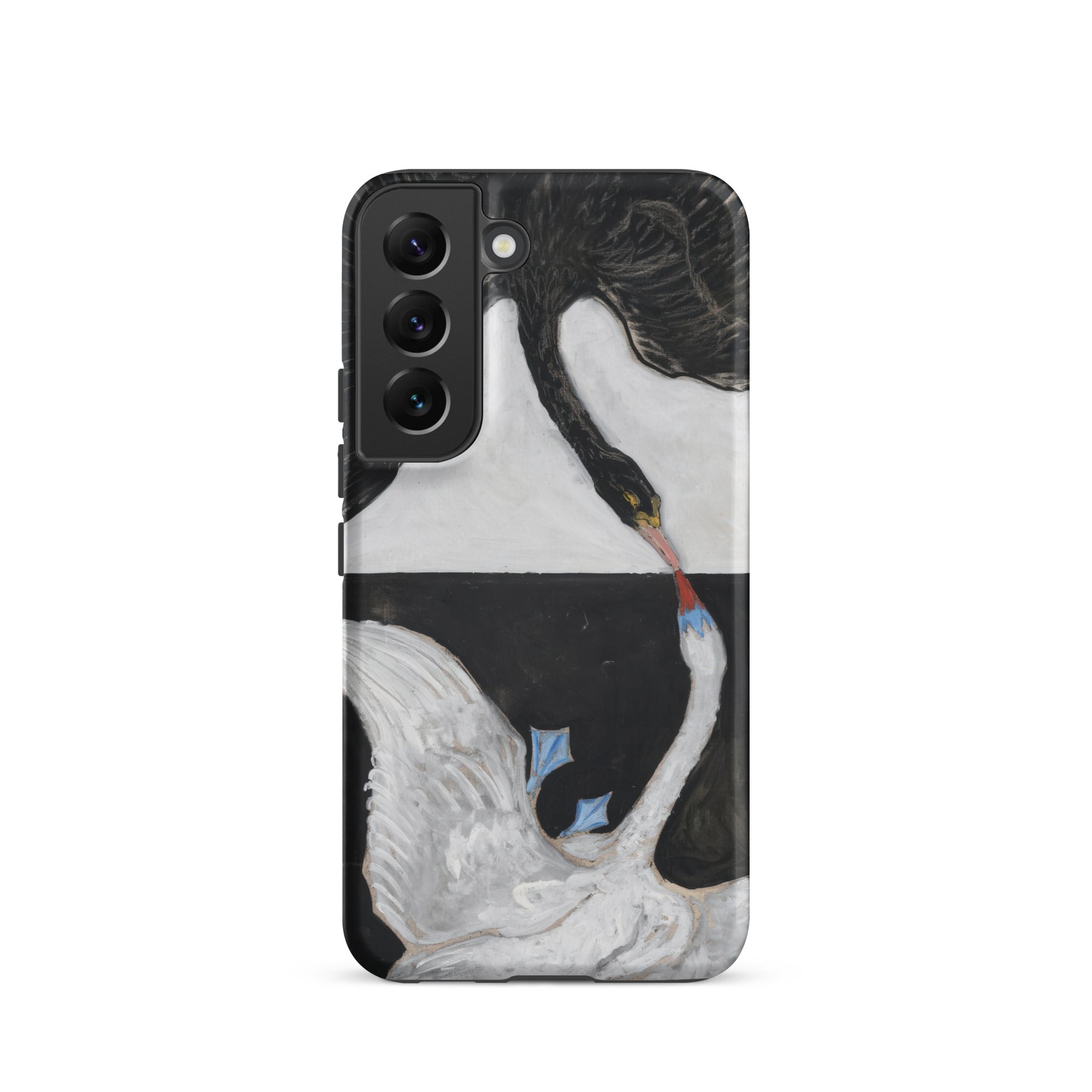 The Swan no 1 Hilma Af Klint Samsung Case, Galaxy S22 / Matte, Phone Case Black White Swan Design Red Blue