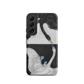 The Swan no 1 - Hilma Af Klint Samsung Case, Galaxy S22 / Matte, Phone Case Black White Swan Design Red Blue