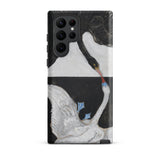 The Swan no 1 - Hilma Af Klint Samsung Case, Galaxy S22 Ultra / Matte, Smartphone Case Painted Design Two Swans Black White
