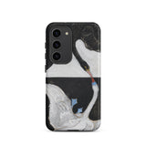 The Swan no 1 - Hilma Af Klint Samsung Case, Galaxy S23 / Matte, Black Smartphone Case White Bird Art Design