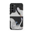 The Swan no 1 Hilma Af Klint Samsung Case, Galaxy S23 Plus / Matte, Black Smartphone Case White Swan Design
