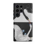The Swan no 1 - Hilma Af Klint Samsung Case, Galaxy S23 Ultra / Matte, Black White Phone Case Swan Design