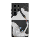 The Swan no 1 Hilma Af Klint Samsung Case, Galaxy S24 Ultra / Matte, Phone Case Black White Gray Swan Painting