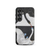 The Swan no 1 - Hilma Af Klint Samsung Case, Galaxy S25 / Matte, Black White Swan Art Phone Case