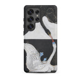 The Swan no 1 - Hilma Af Klint Samsung Case, Galaxy S25 Ultra / Matte, Smartphone Case Black White Swan Design