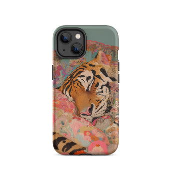 Sweet Dreams - Bengal Tiger Surrealism Iphone Case, 14 / Matte, Tiger-themed Phone Case