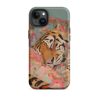 Sweet Dreams - Bengal Tiger Surrealism Iphone Case, 15 Plus / Matte, Tiger-themed Phone Case