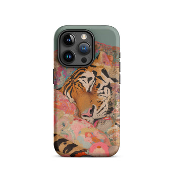 Sweet Dreams - Bengal Tiger Surrealism Iphone Case, 15 Pro / Matte, Tiger-themed Phone Case