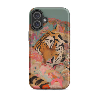 Sweet Dreams - Bengal Tiger Surrealism Iphone Case, 16 Plus / Matte, Tiger-themed Phone Case